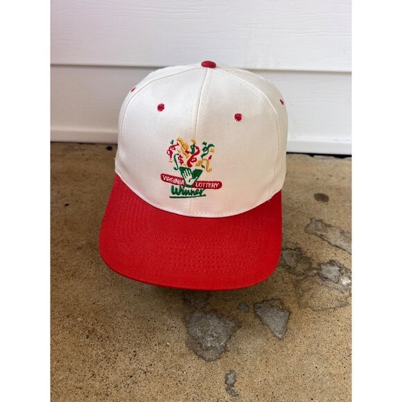 Virginia Lottery Winner Red & White Snapback Cap K Brand B3 - Picture 1 of 4